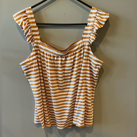 Michael Kors Yellow and Cream Striped Tank Top Sz. L - Picture 12 of 12